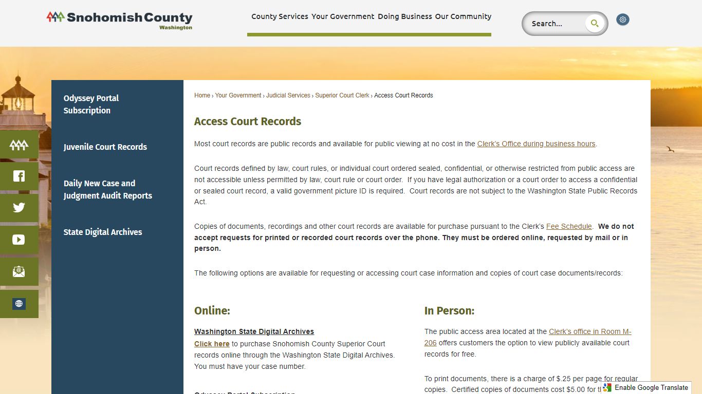 Access Court Records | Snohomish County, WA - Official Website